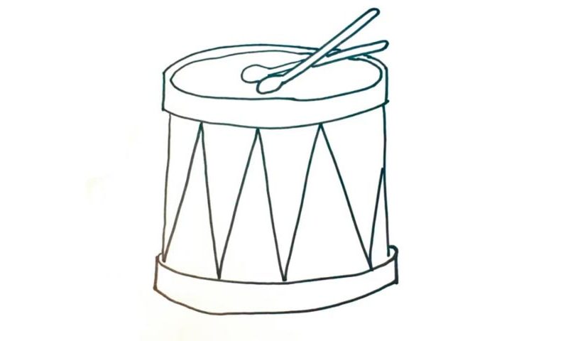 how to draw a drum
