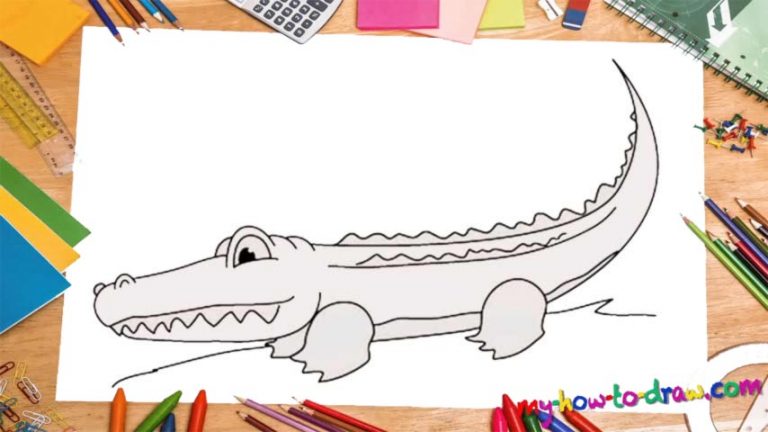 How to draw an Alligator - My How To Draw