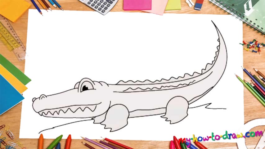 Download How to draw an Alligator - My How To Draw
