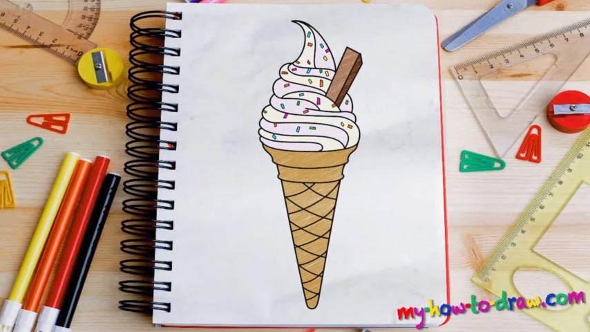 How To Draw An Ice Cream Cone My How To Draw