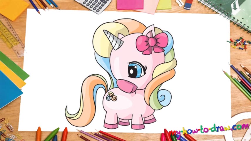 How To Draw A Cute Unicorn My How To Draw