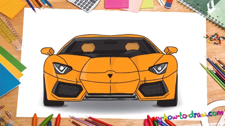 How To Draw A Car Lamborghini Aventador My How To Draw