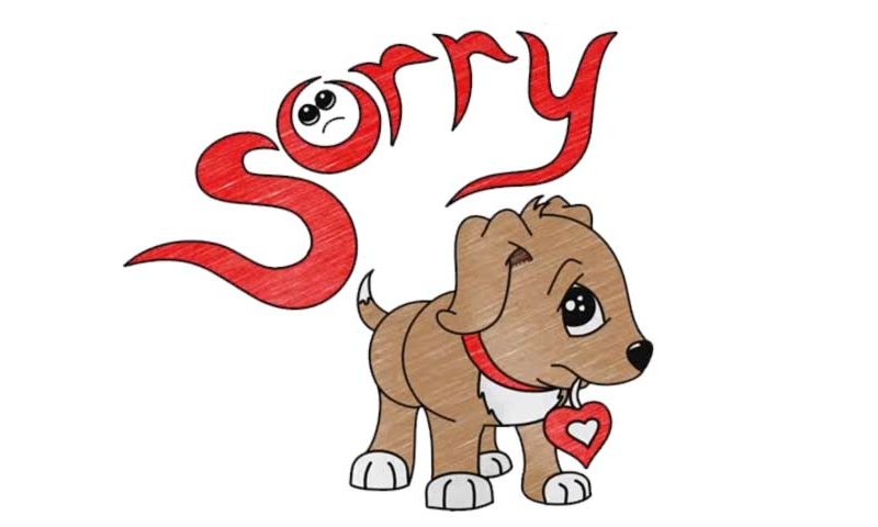 How To Draw A Cute Puppy Saying Sorry My How To Draw