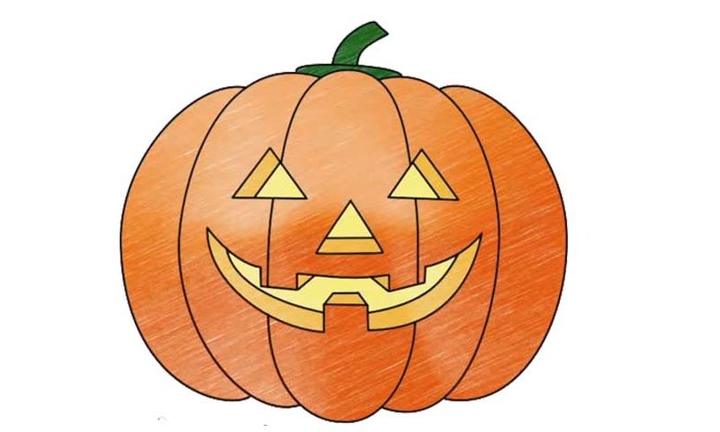 easy jack o lantern drawing