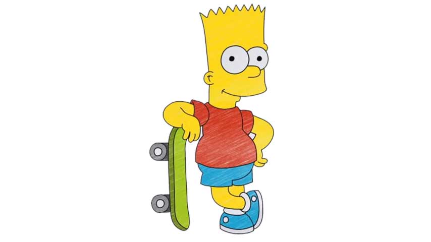 How To Draw Bart Simpson Step By Step Youtube