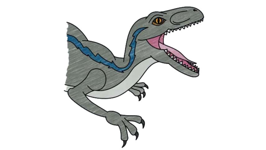 How To Draw Blue Raptor Jurassic World My How To Draw 