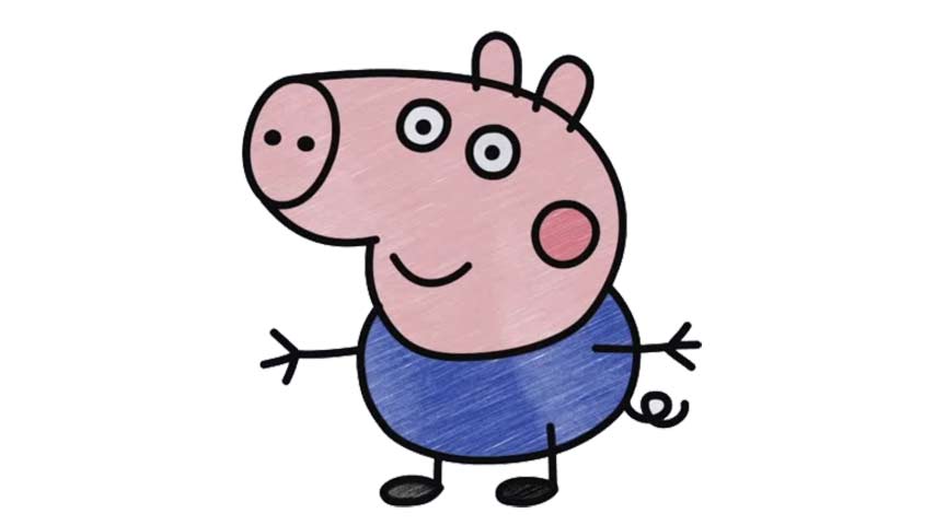 How To Draw George Pig - Peppa Pig - My How To Draw
