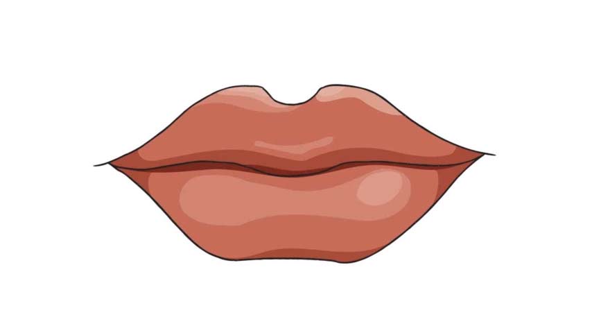 how to draw lips easy step by step