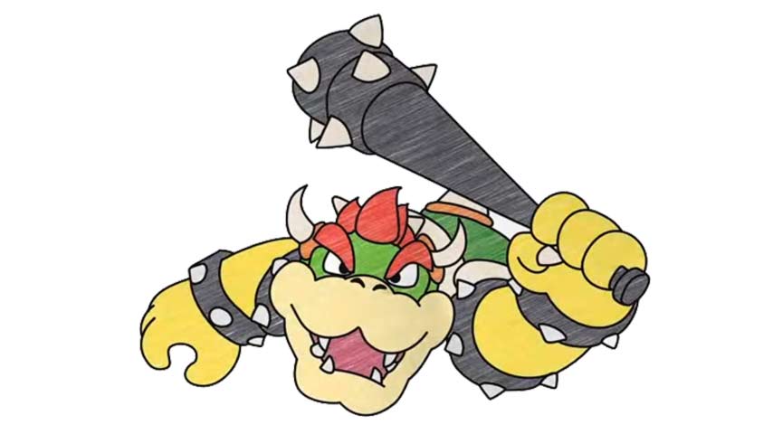 Super Mario Bowser Drawing