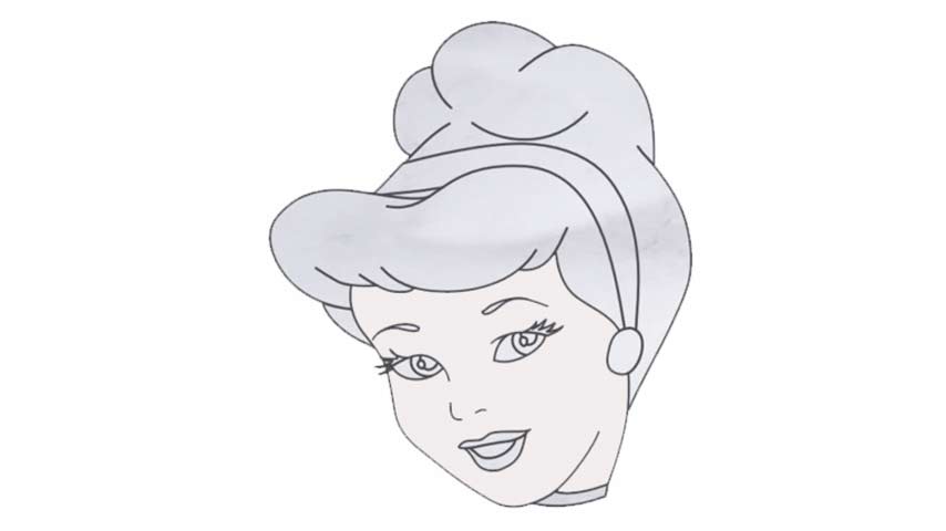Face Cinderella Sketch Easy - Jaleada Mapanfu