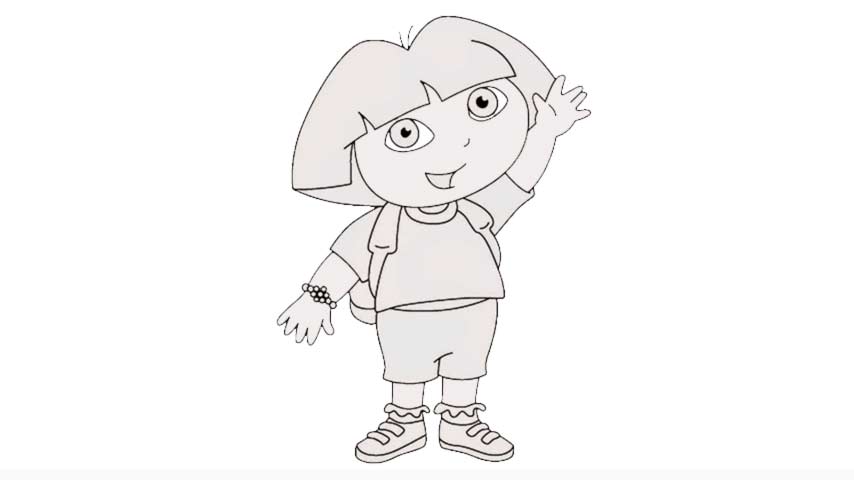 How to draw Dora the Explorer - My How To Draw