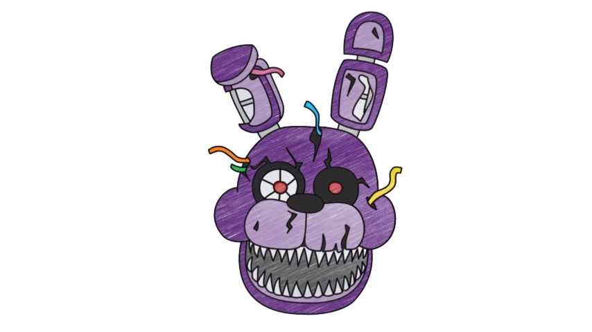 How to draw Nightmare Bonnie - FNAF - My How To Draw