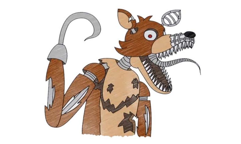How To Draw Nightmare Foxy Fnaf My How To Draw