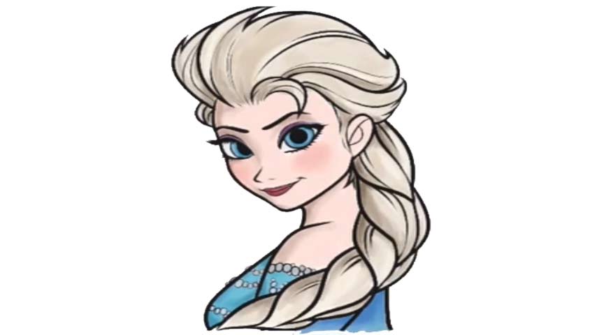 How To Color Or Paint Queen Elsa Frozen in Photoshop - My How To Draw