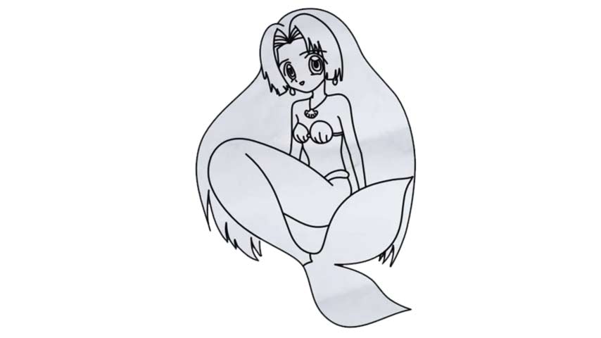 how to draw anime mermaids