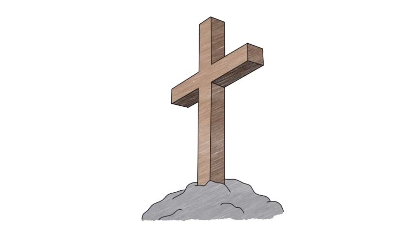 How to draw a 3D Cross - My How To Draw