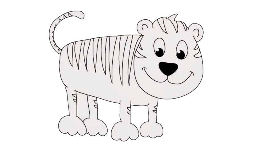 How to draw a Tiger - My How To Draw