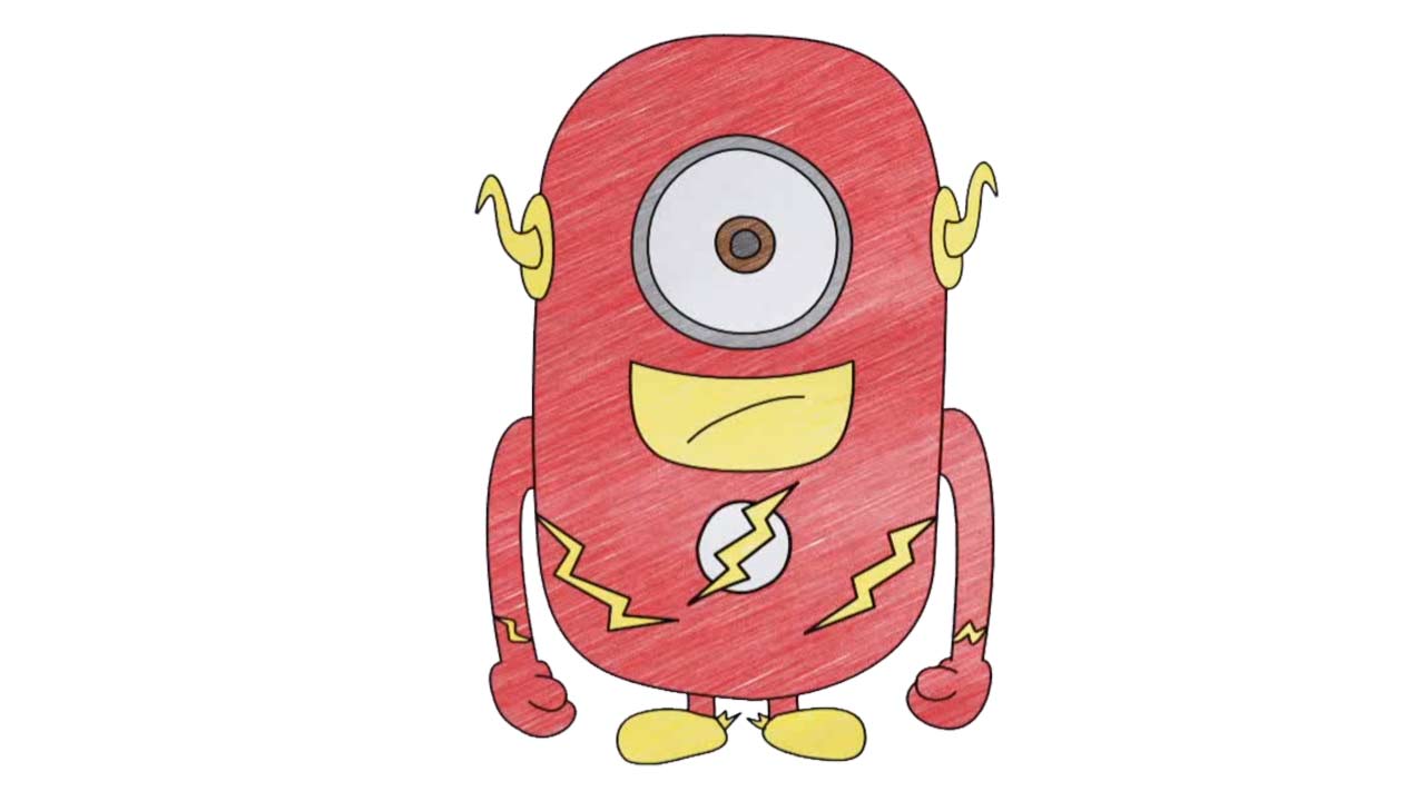 How to draw the Minion Flash - My How To Draw