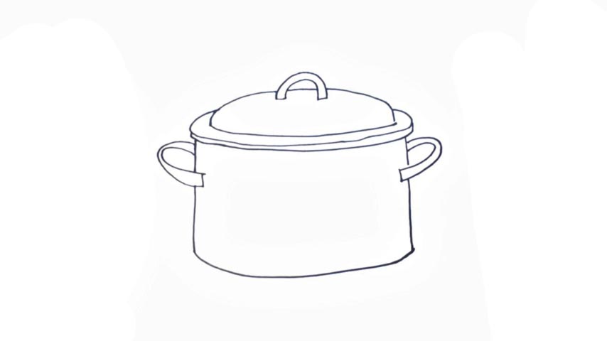 How To Draw A Cooking Pot - My How To Draw