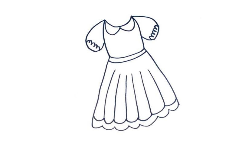 Featured image of post How To Draw A Dress For Kids How to draw a beautiful dress 1 option