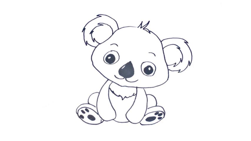 How To Draw A Koala (Kawaii Version) - My How To Draw