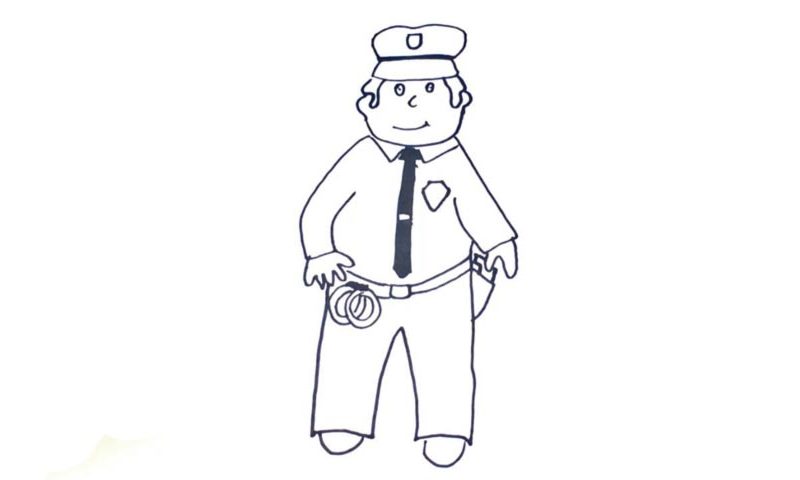 How To Draw A Policeman - My How To Draw