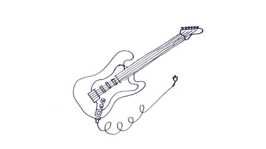 How To Draw An Electric Guitar - My How To Draw