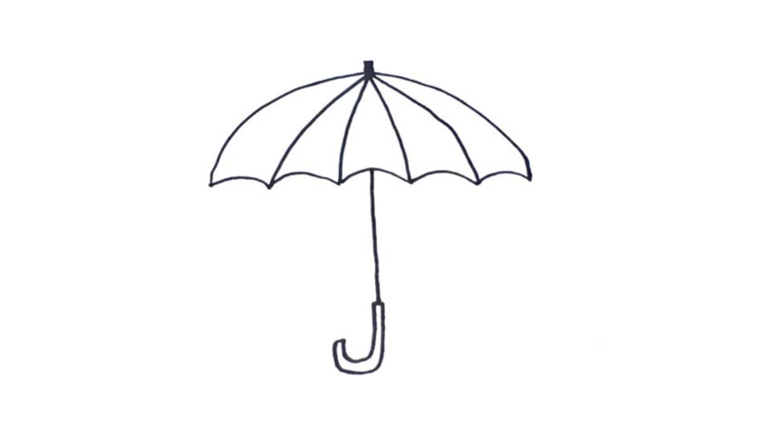 how to draw an umbrella easy Pin on art - Step by Step Drawing
