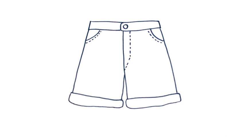 shorts easy drawing