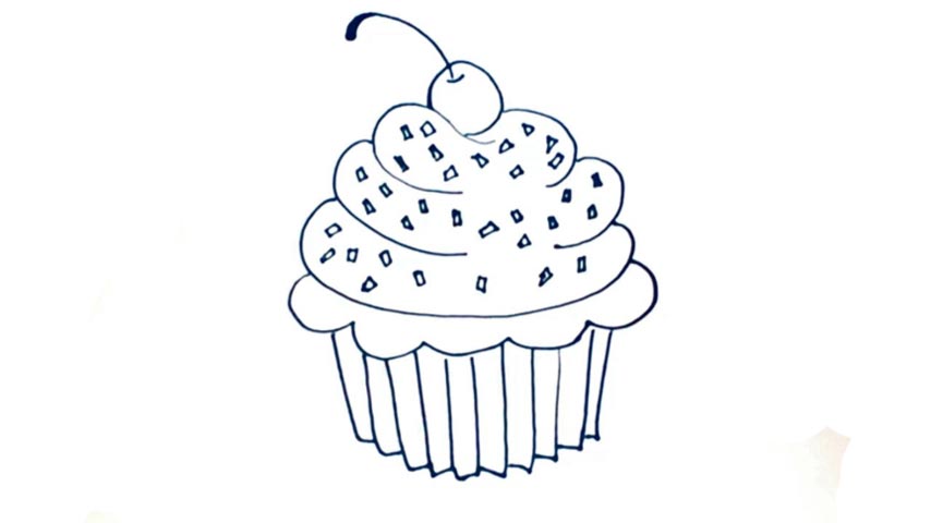 how to draw a muffin step 5