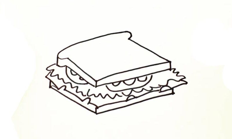 how to draw a sandwich