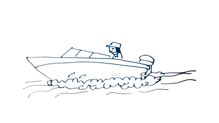 How To Draw A Speedboat - My How To Draw