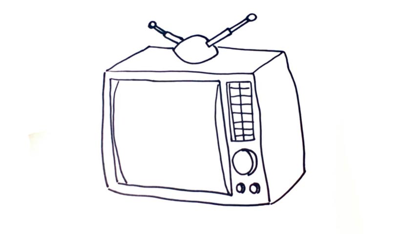 How To Draw A TV - My How To Draw