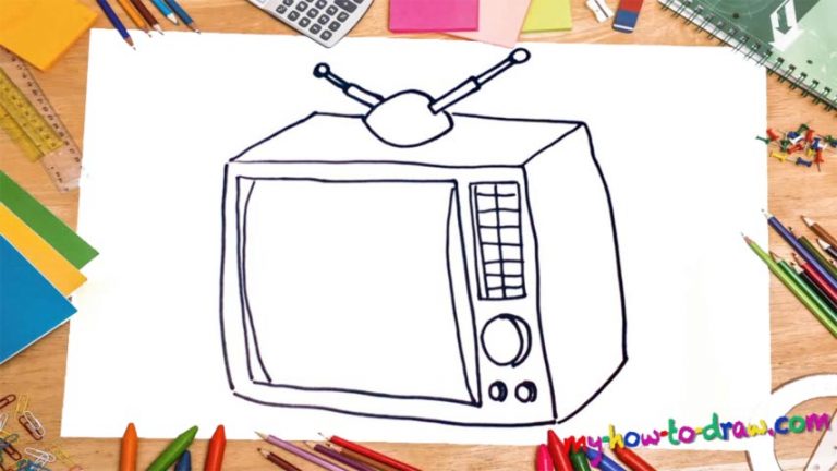 How To Draw A TV - My How To Draw