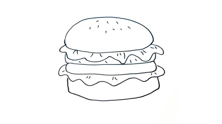 How To Draw A Hamburger - My How To Draw