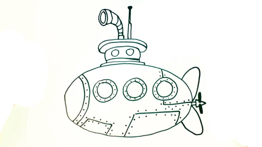 How To Draw A Submarine - My How To Draw
