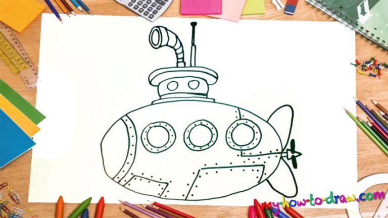 How To Draw A Submarine - My How To Draw