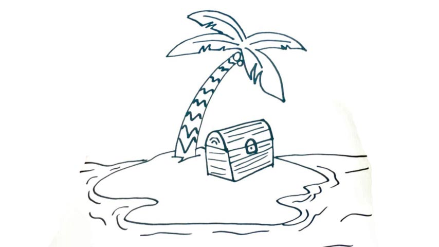 How To Draw A Desert Island - My How To Draw