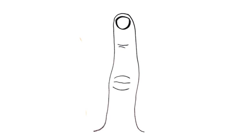 woman middle fingers drawing