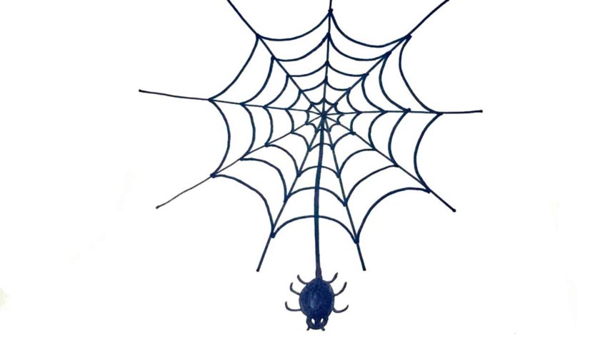 How To Draw A Spider's Web - My How To Draw