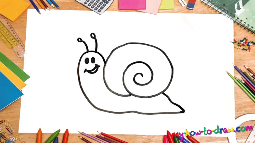How To Draw A Snail - My How To Draw